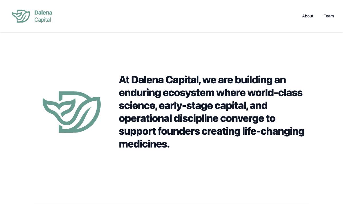 Dalena Capital website preview