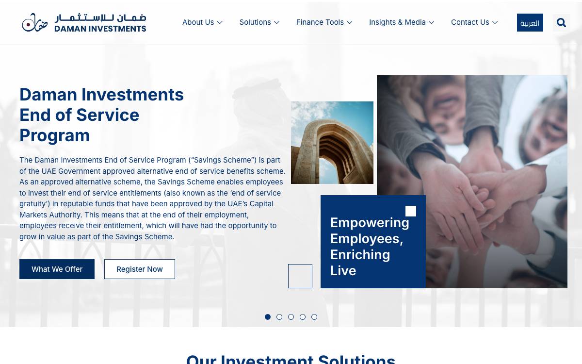 Daman Investments website preview
