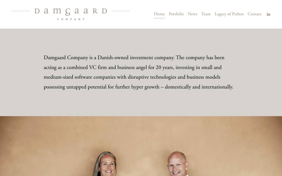 Damgaard Company website preview