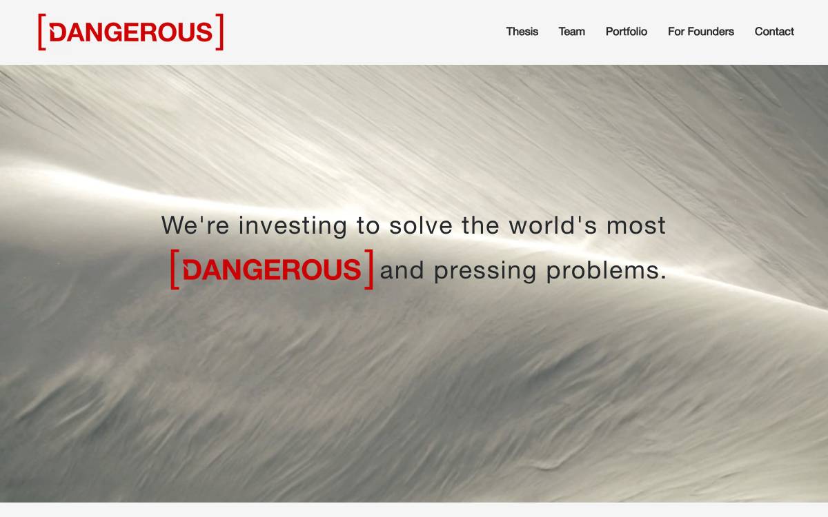 Dangerous Ventures website preview