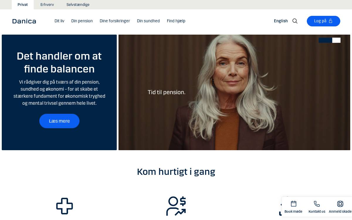 Danica Pension website preview