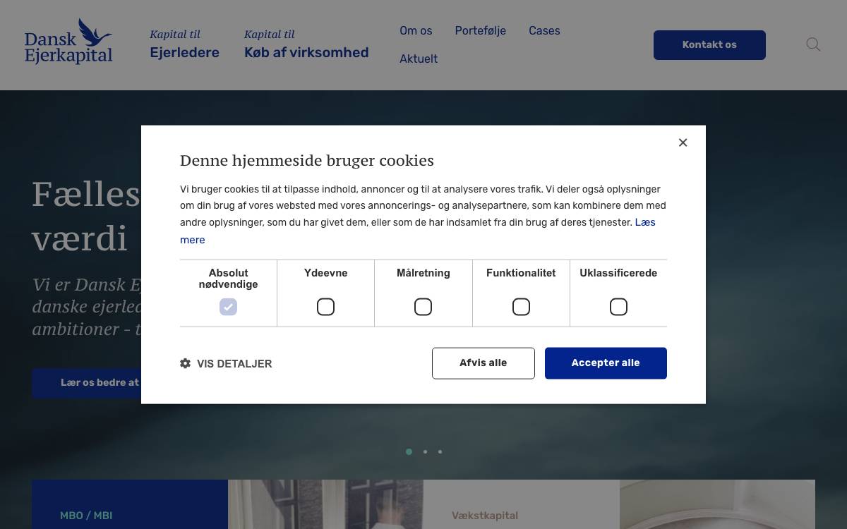 Dansk Ejerkapital website preview