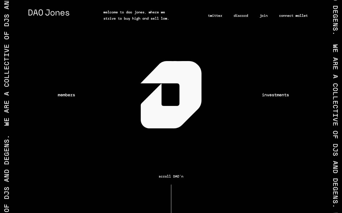 DAO Jones website preview
