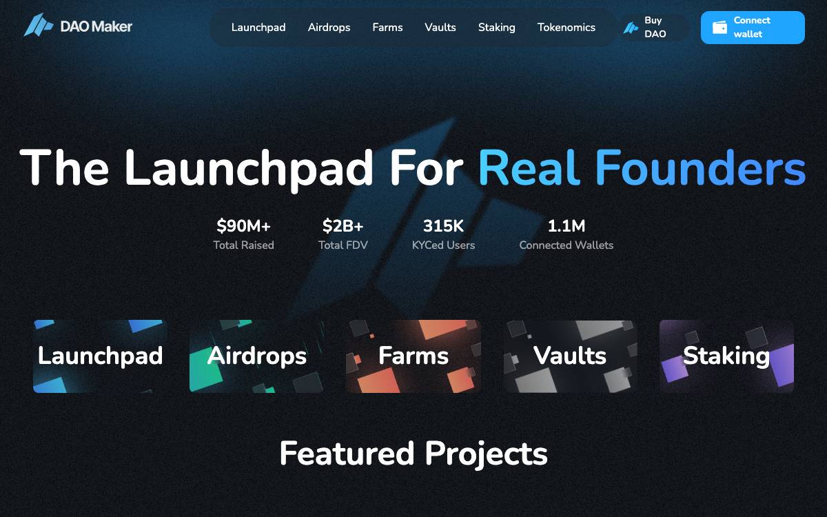 DAO Maker website preview