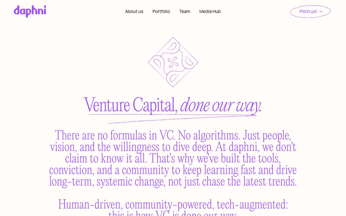 Daphni website preview