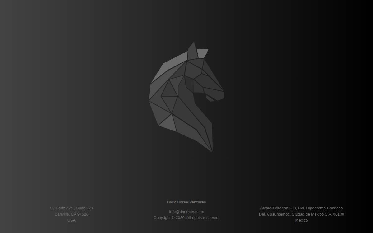Dark Horse Ventures website preview