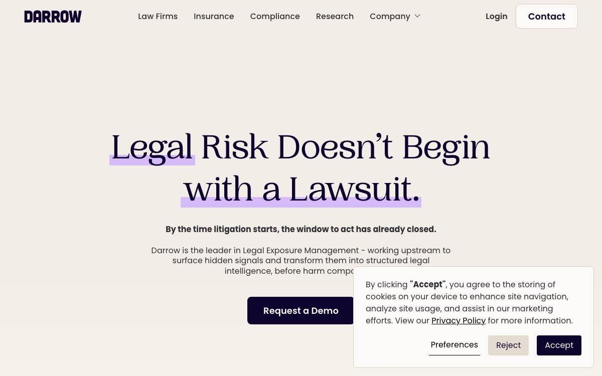 Darrow AI website preview