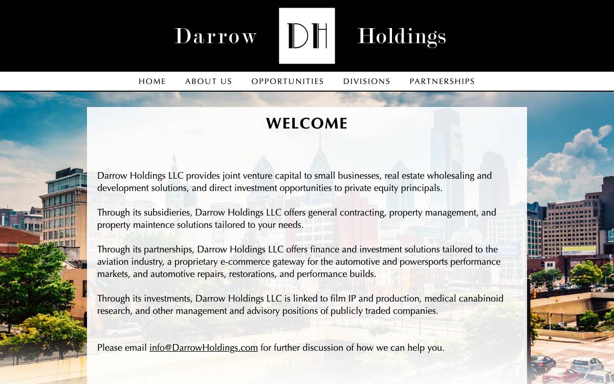 Darrow Holdings website preview