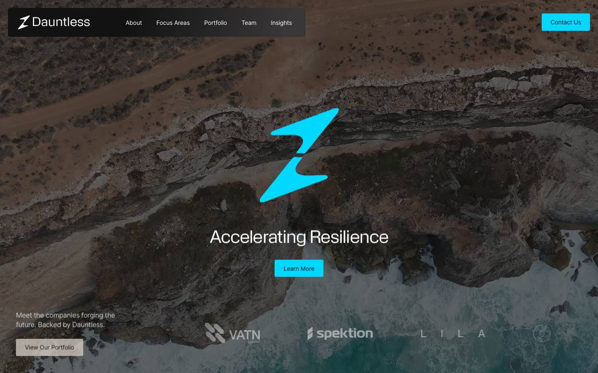 Dauntless Ventures website preview