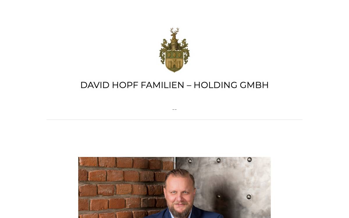 David Hopf Familien-Holding website preview