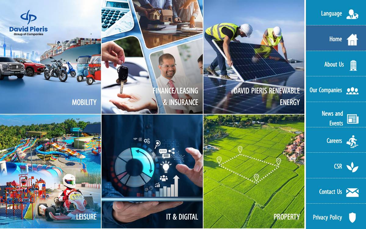 David Pieris Group website preview