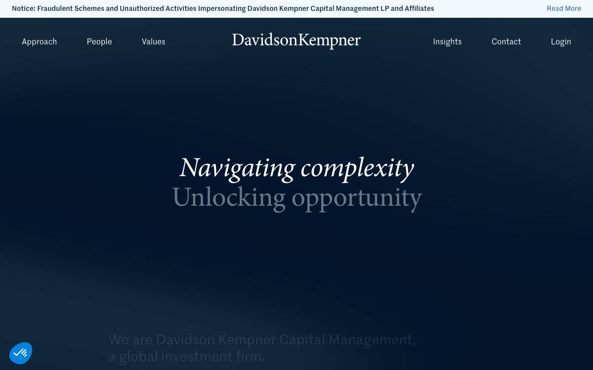 Davidson Kempner website preview