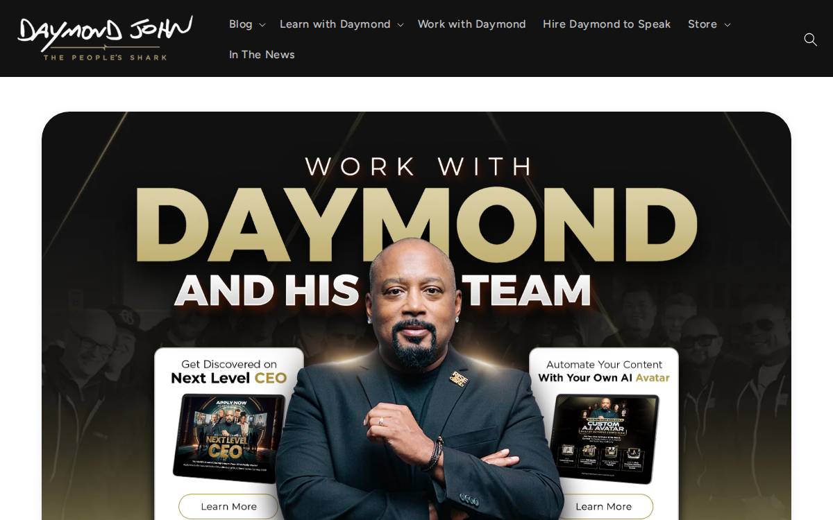 Daymond John website preview