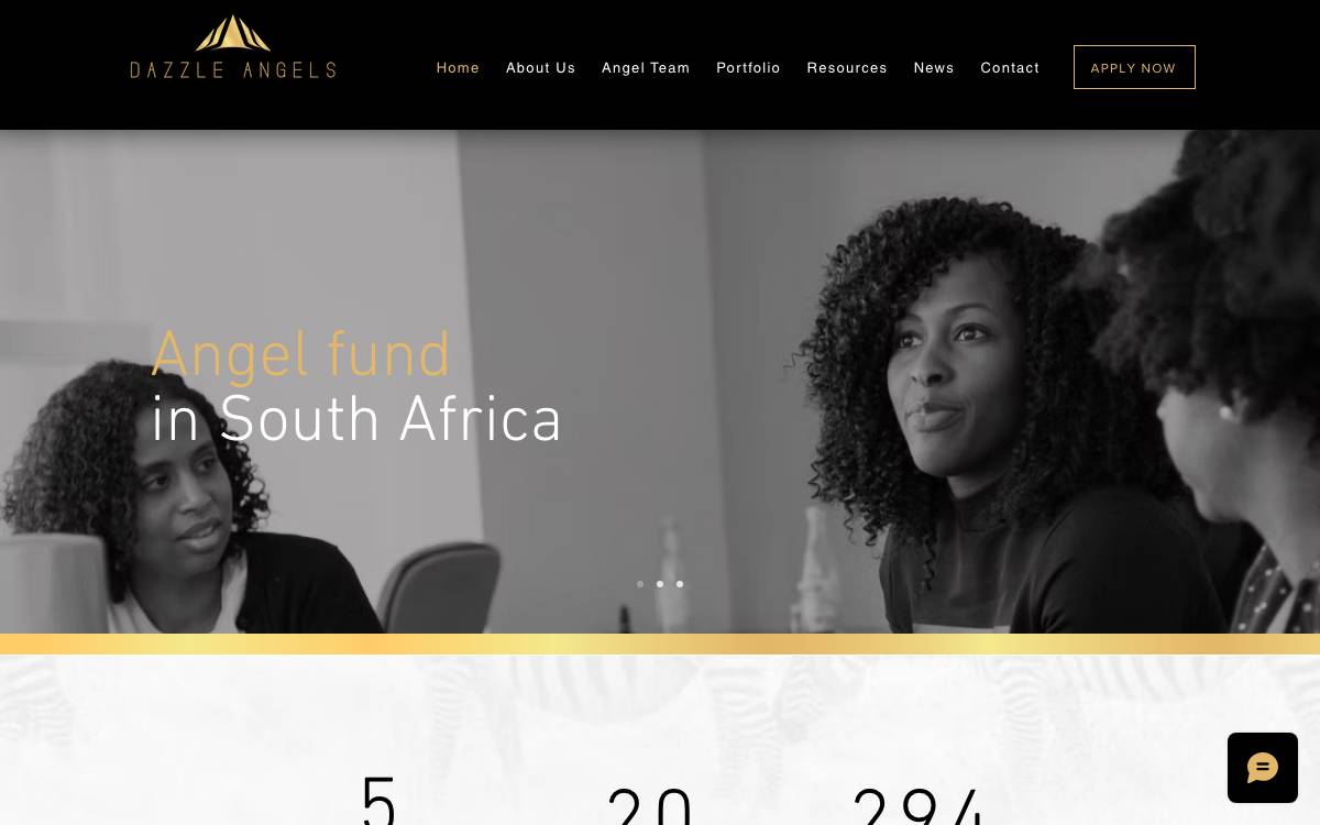 Dazzle Angels website preview
