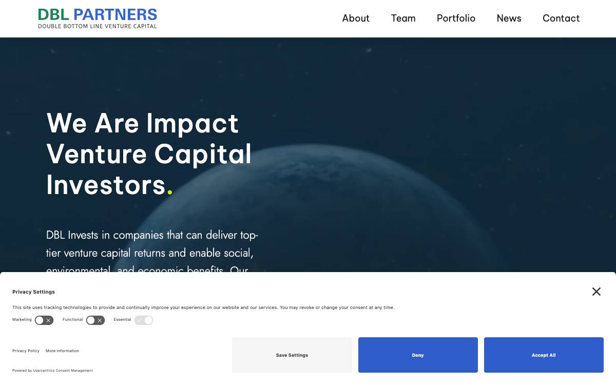 DBL Partners website preview