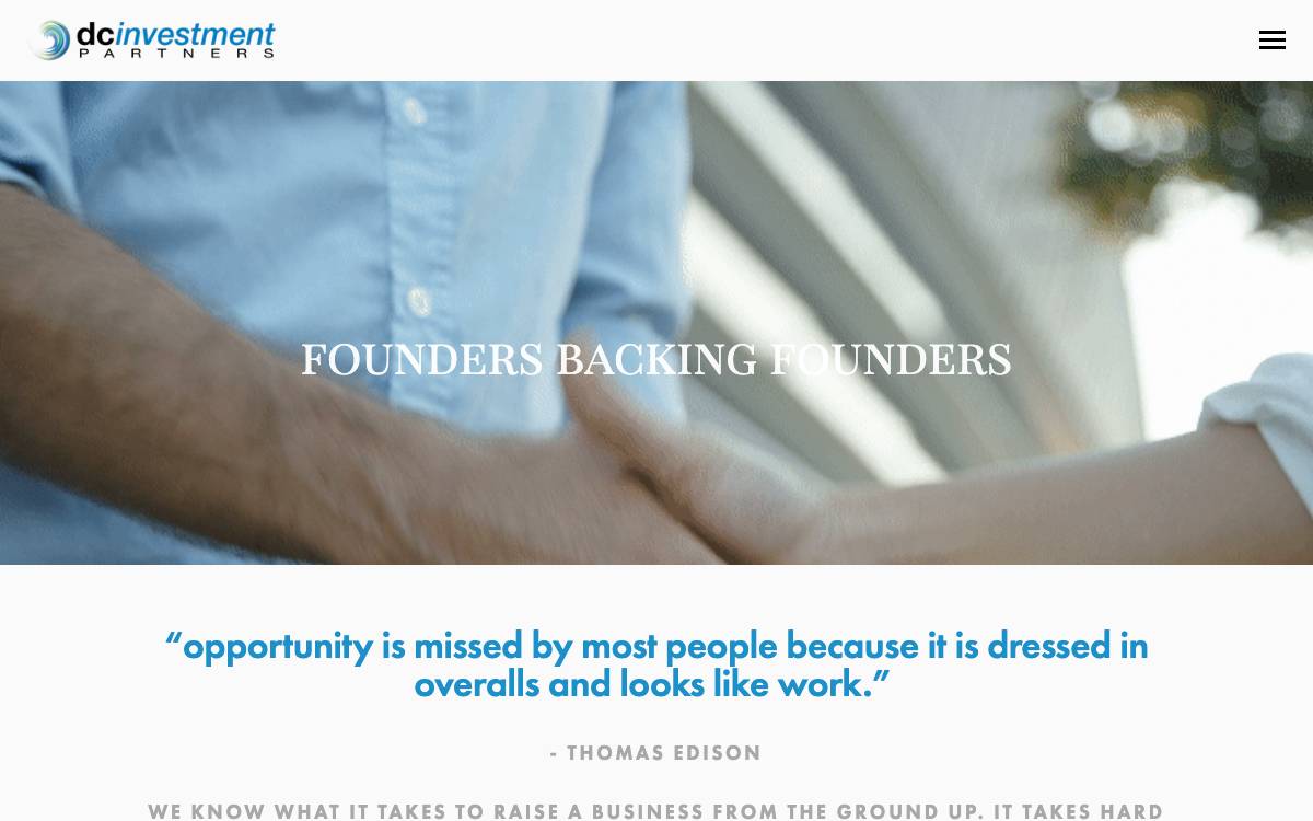 DC Investment Partners website preview