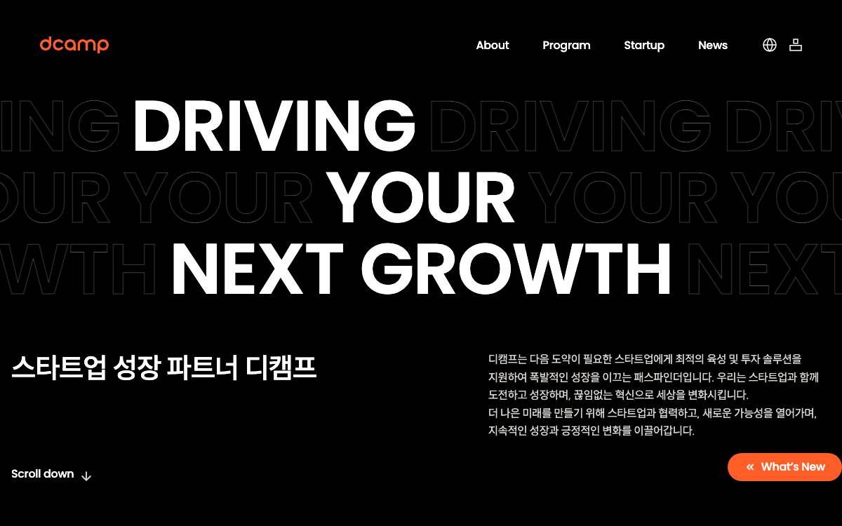 D·CAMP website preview