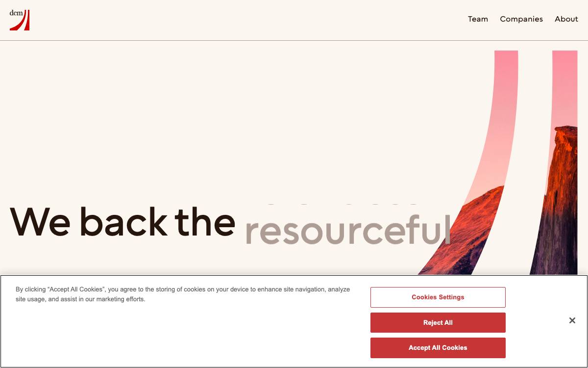 DCM Ventures website preview