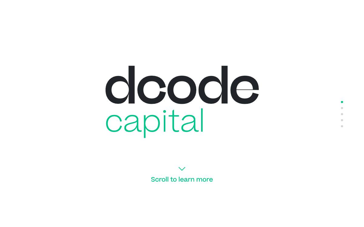 Dcode Capital website preview