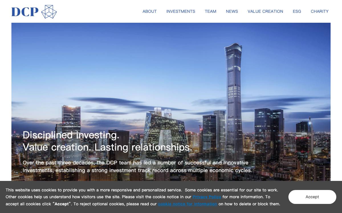 DCP Capital website preview