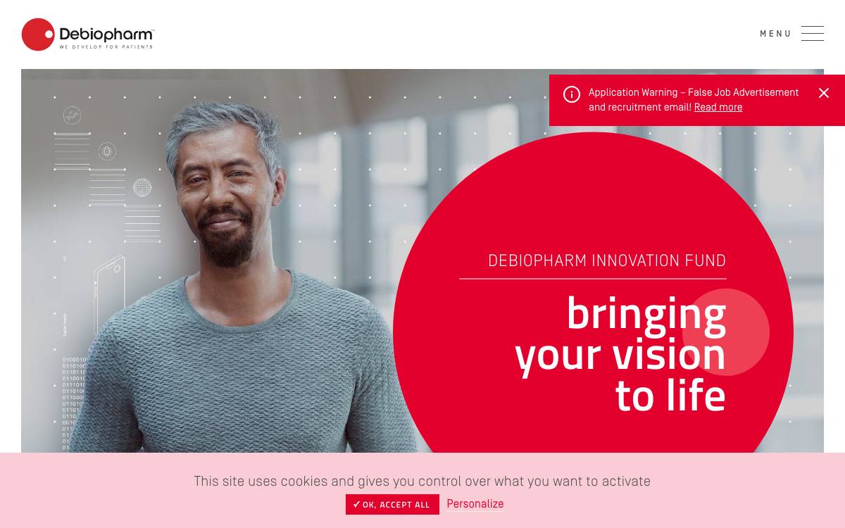 Debiopharm Innovation Fund website preview