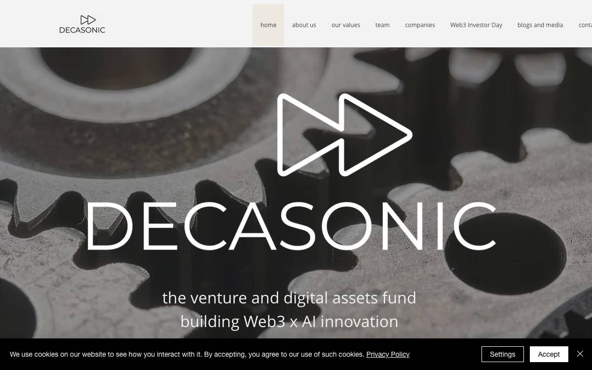 Decasonic website preview