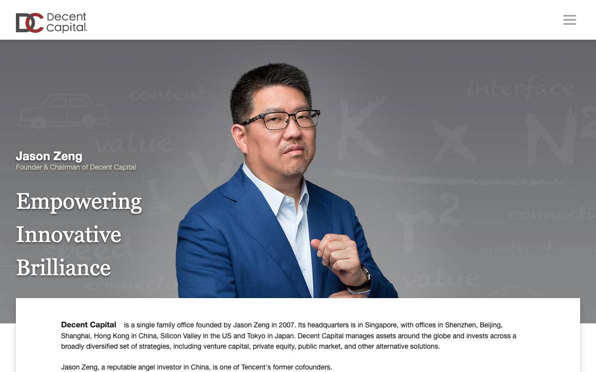 Decent Capital website preview