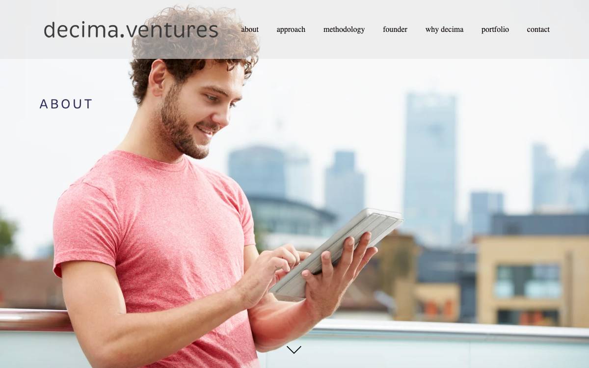 Decima Ventures website preview