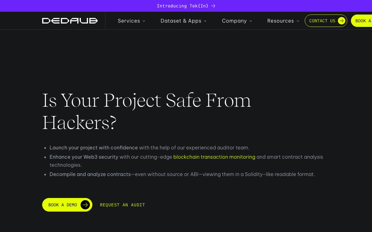 Dedaub website preview