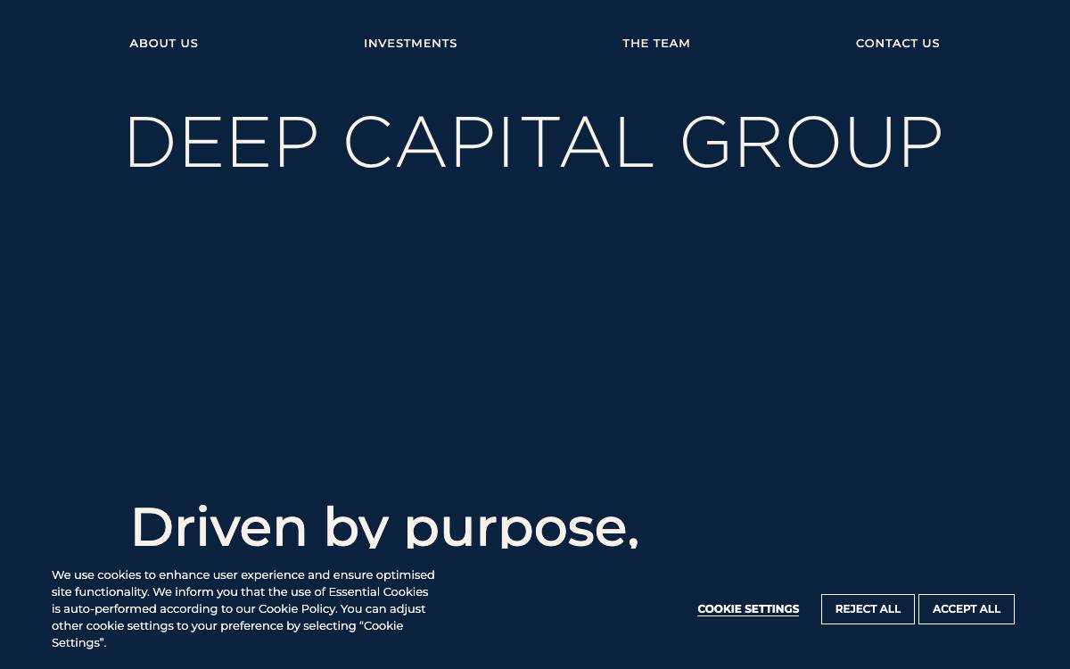 Deep Capital Group website preview