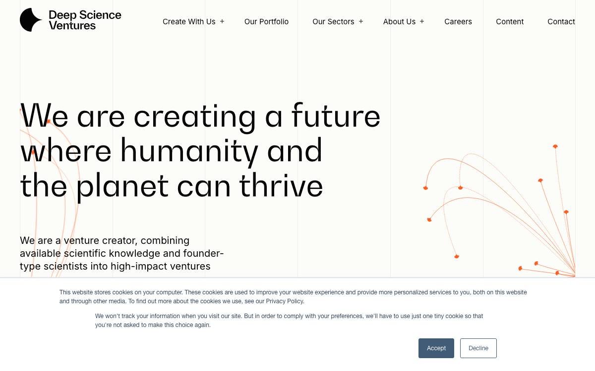 Deep Science Ventures website preview