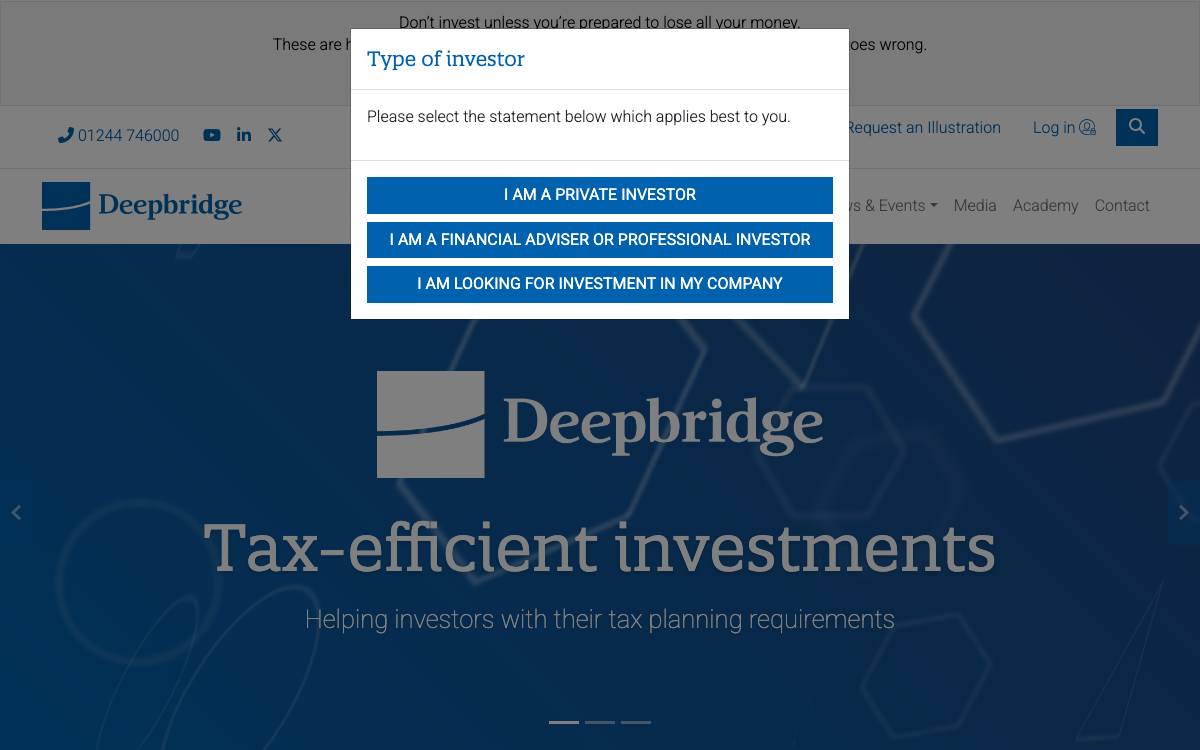 Deepbridge Capital website preview