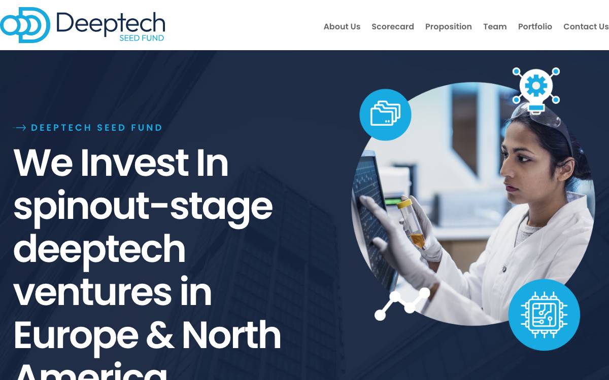Deeptech Seed Fund website preview