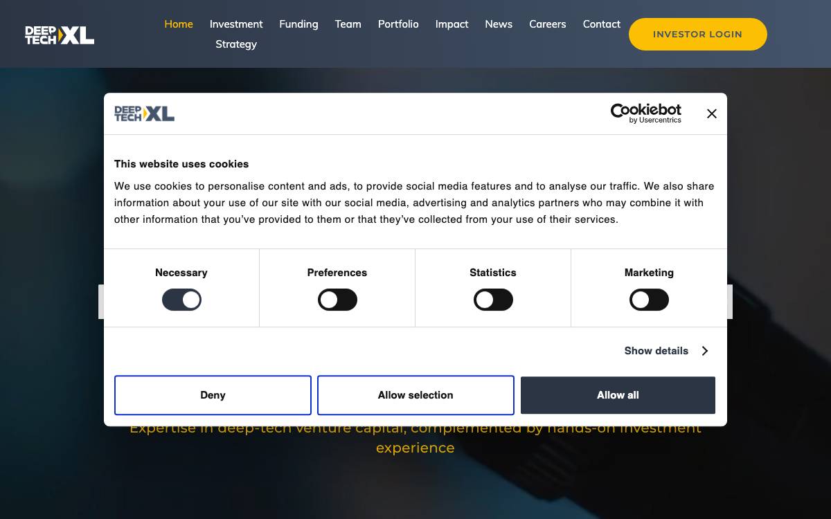 DeepTechXL website preview
