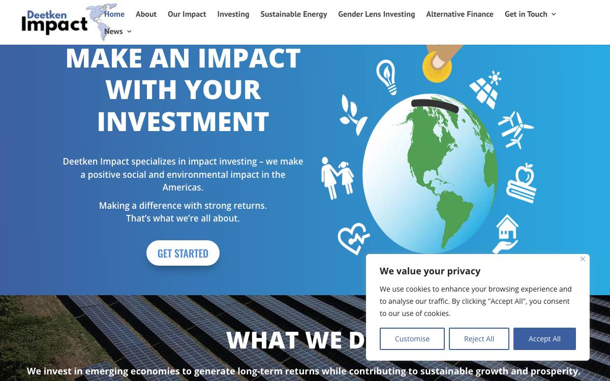 Deetken Impact website preview
