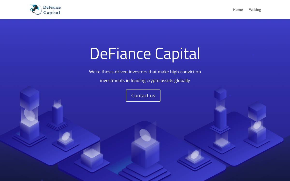 DeFiance Capital website preview