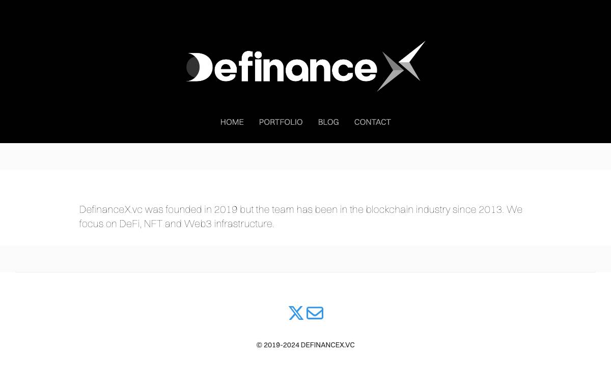 DefinanceX website preview