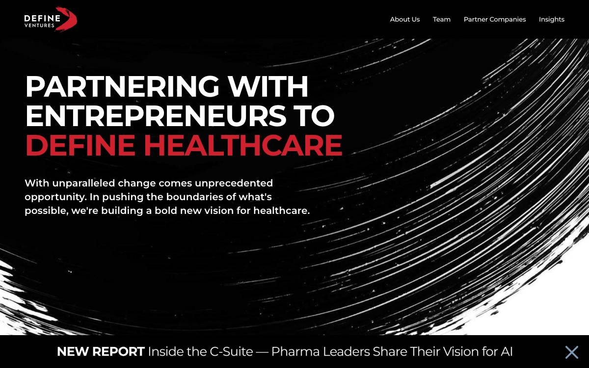 Define Ventures website preview
