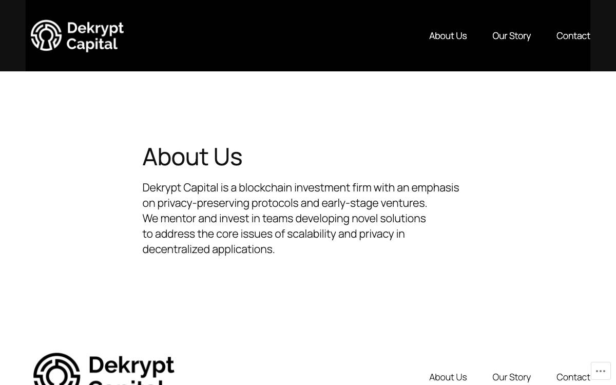 Dekrypt Capital website preview