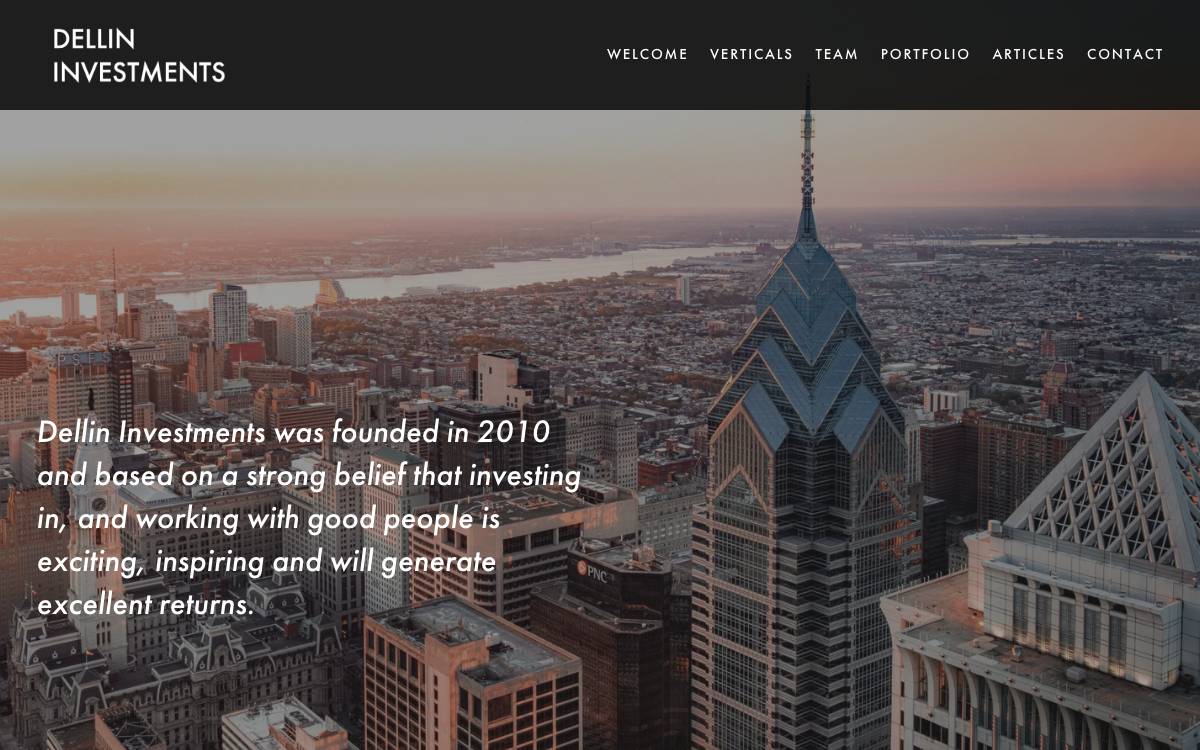 Dellin Investments website preview