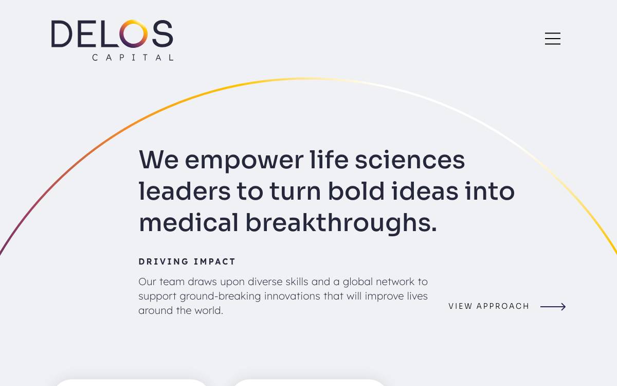 Delos Capital website preview