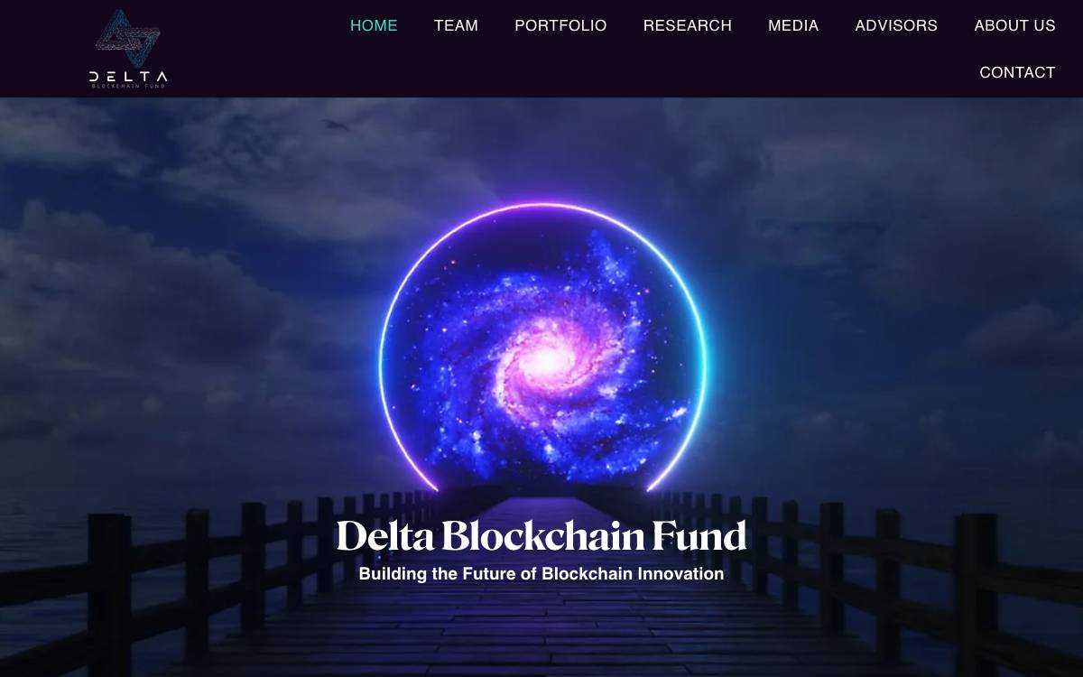 Delta Blockchain website preview