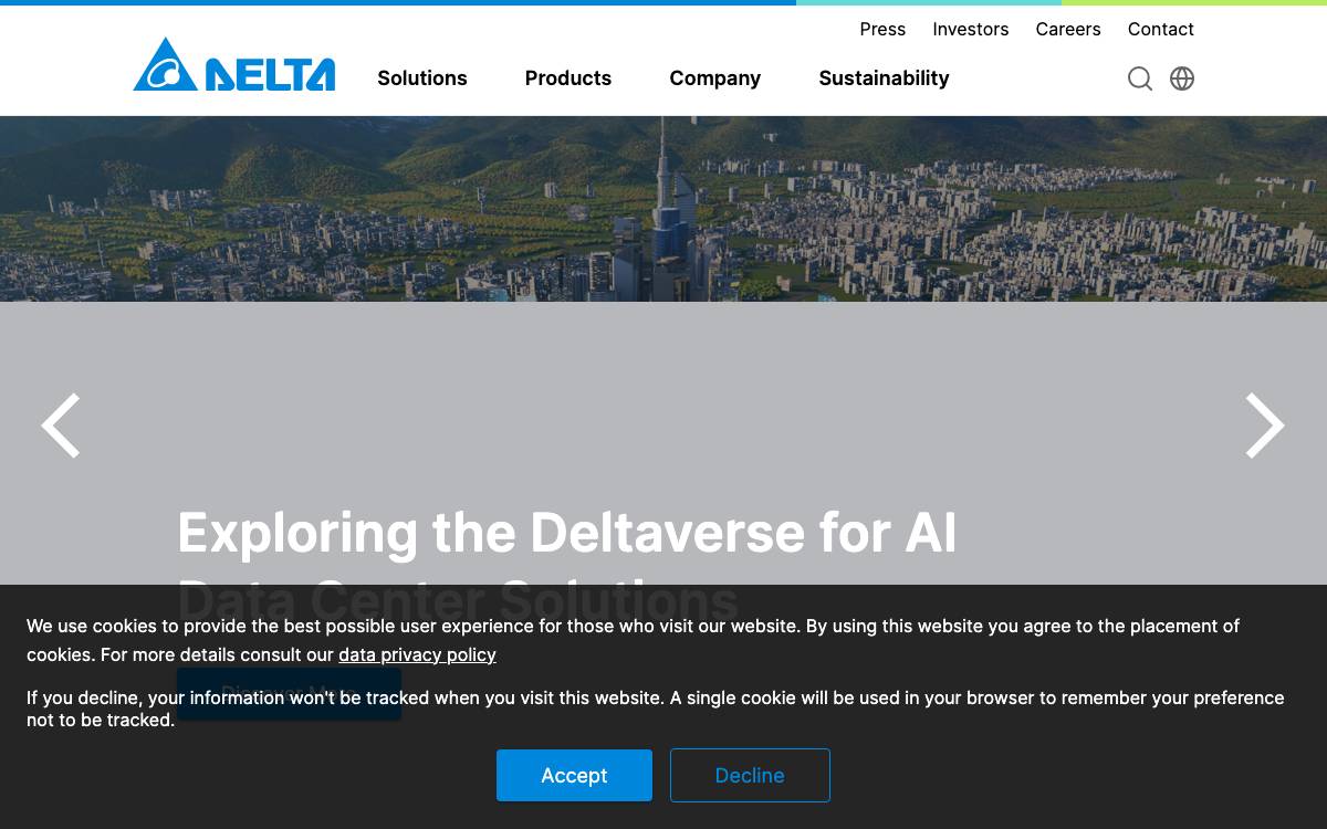 Delta Electronics Capital website preview