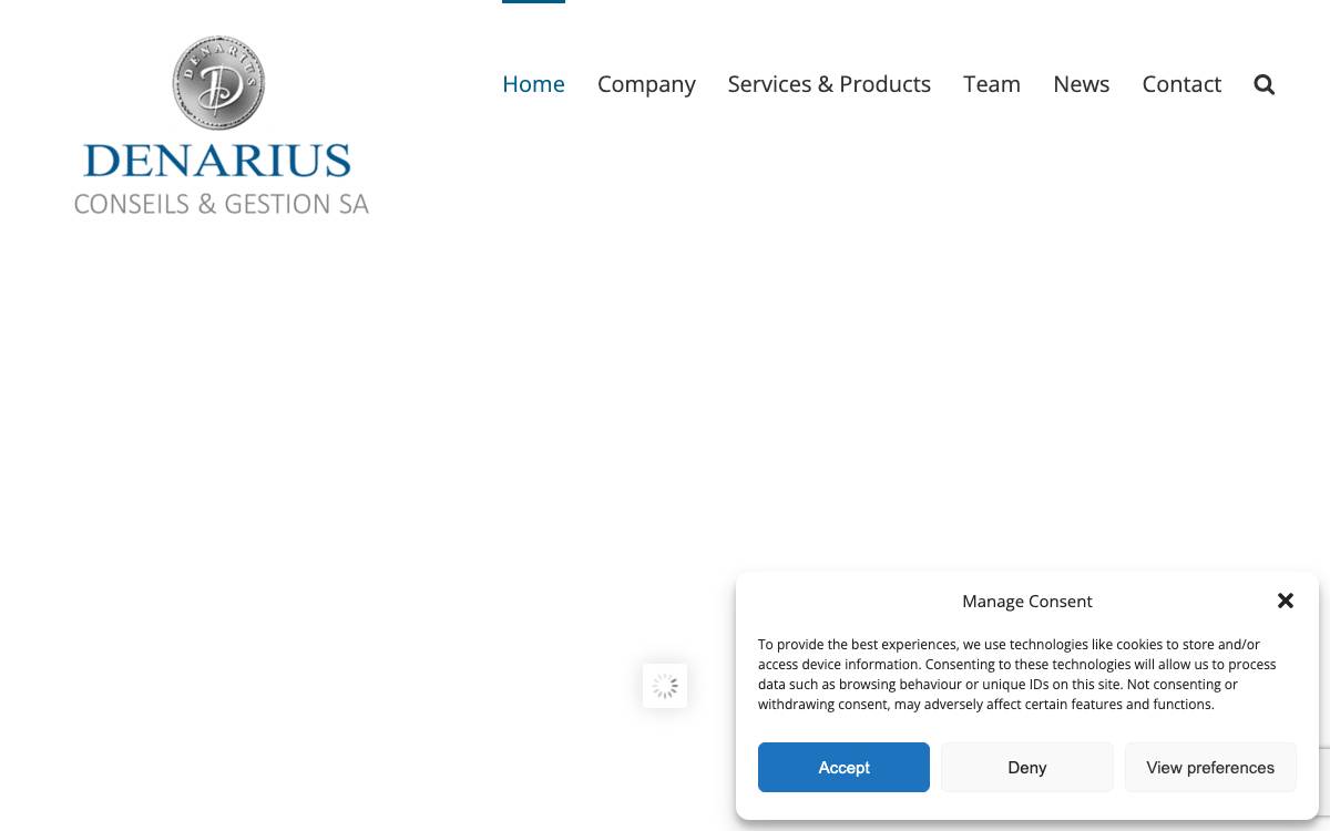 Denarius Conseils & Gestion SA website preview