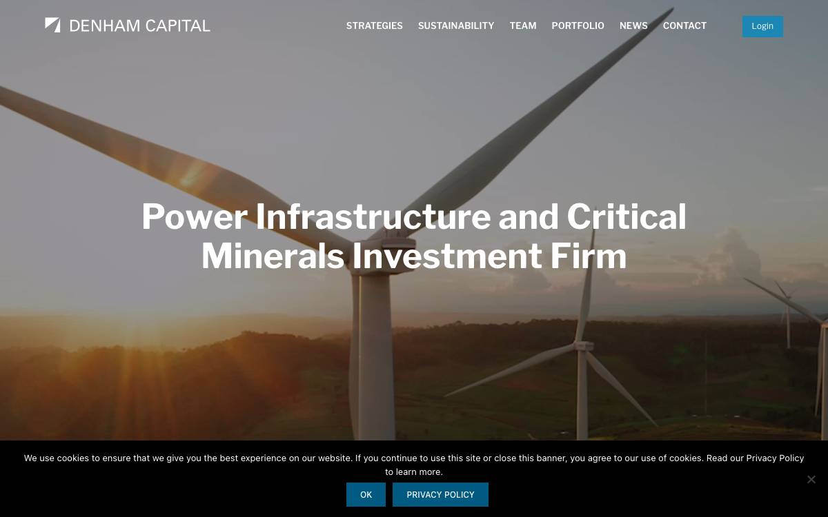 Denham Capital website preview