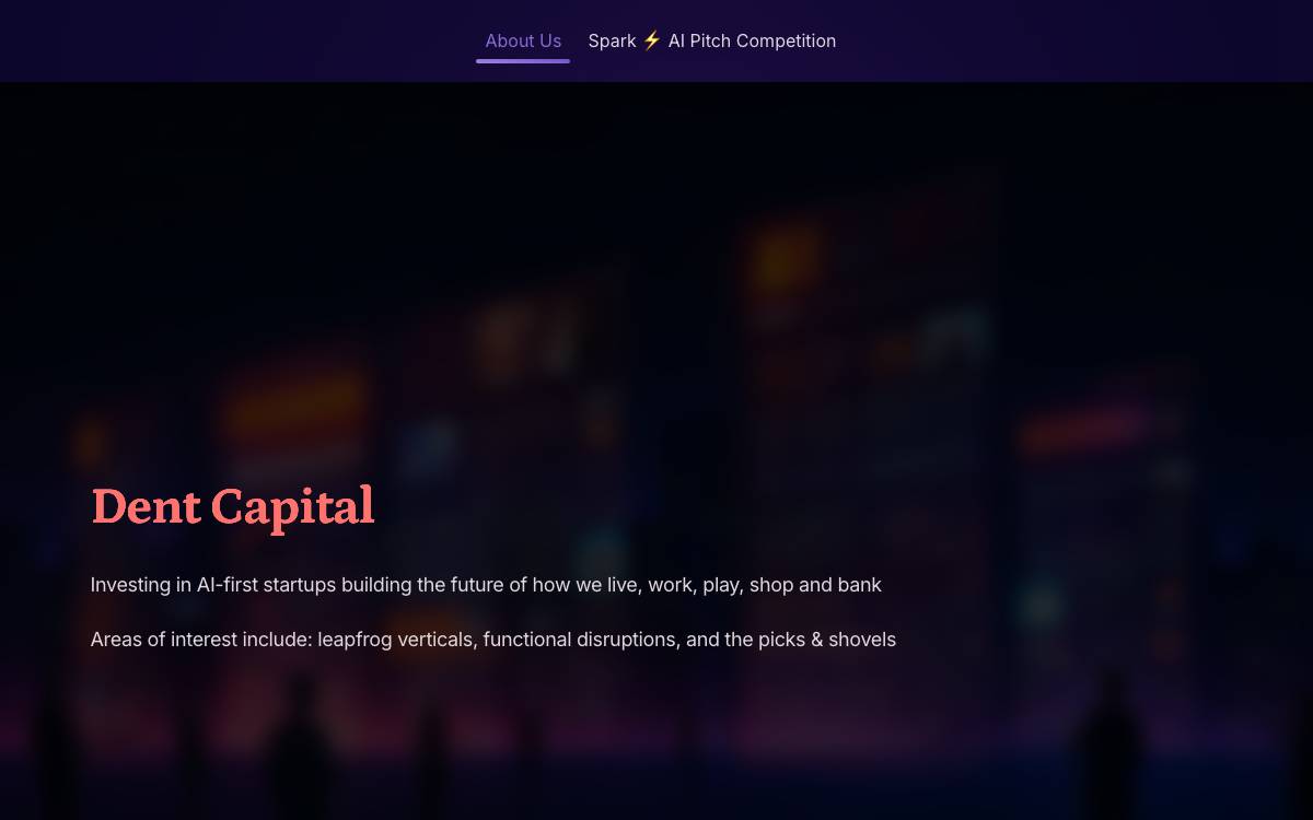 Dent Capital website preview