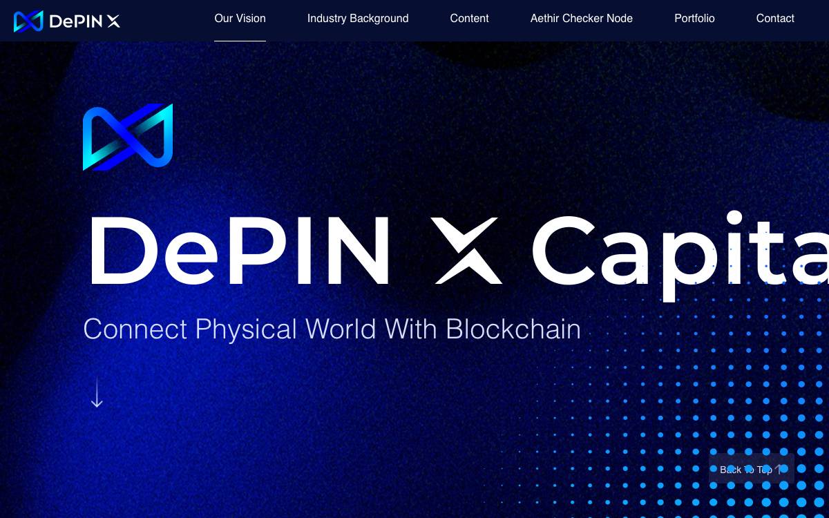 DePIN X website preview