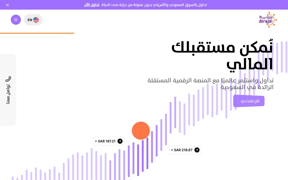 Derayah Financial website preview