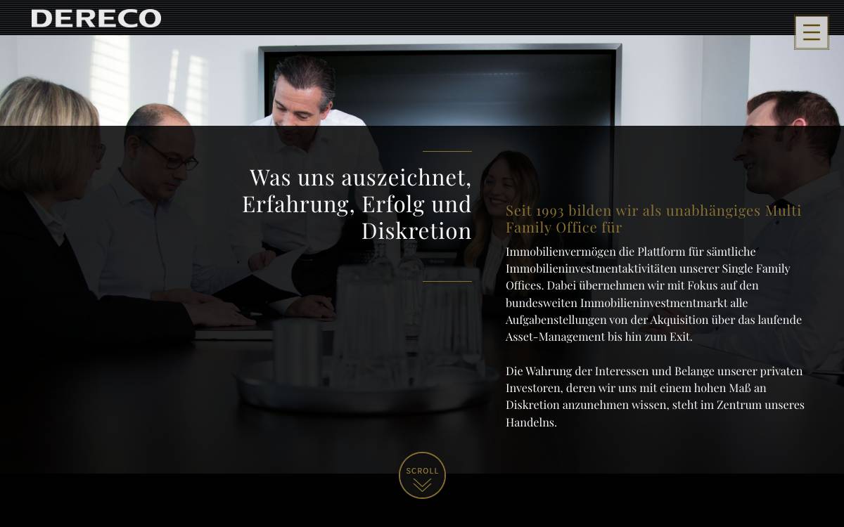 DERECO Holding GmbH website preview