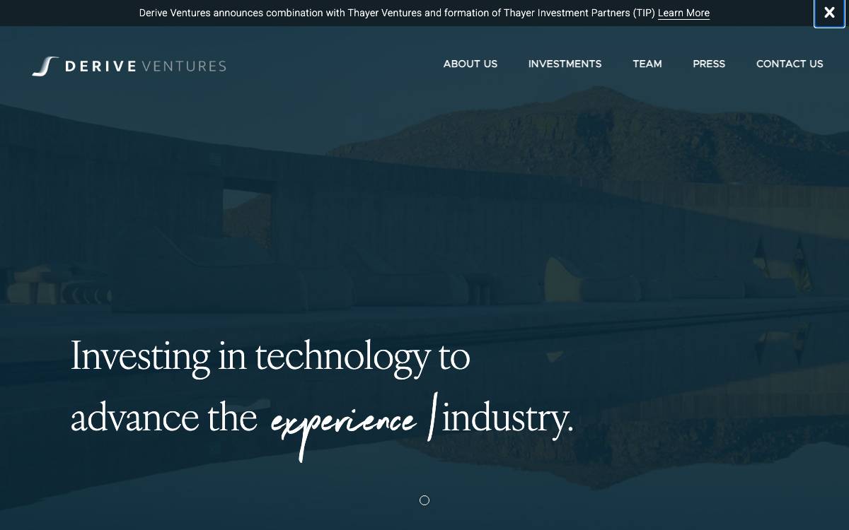 DERIVE VENTURES website preview
